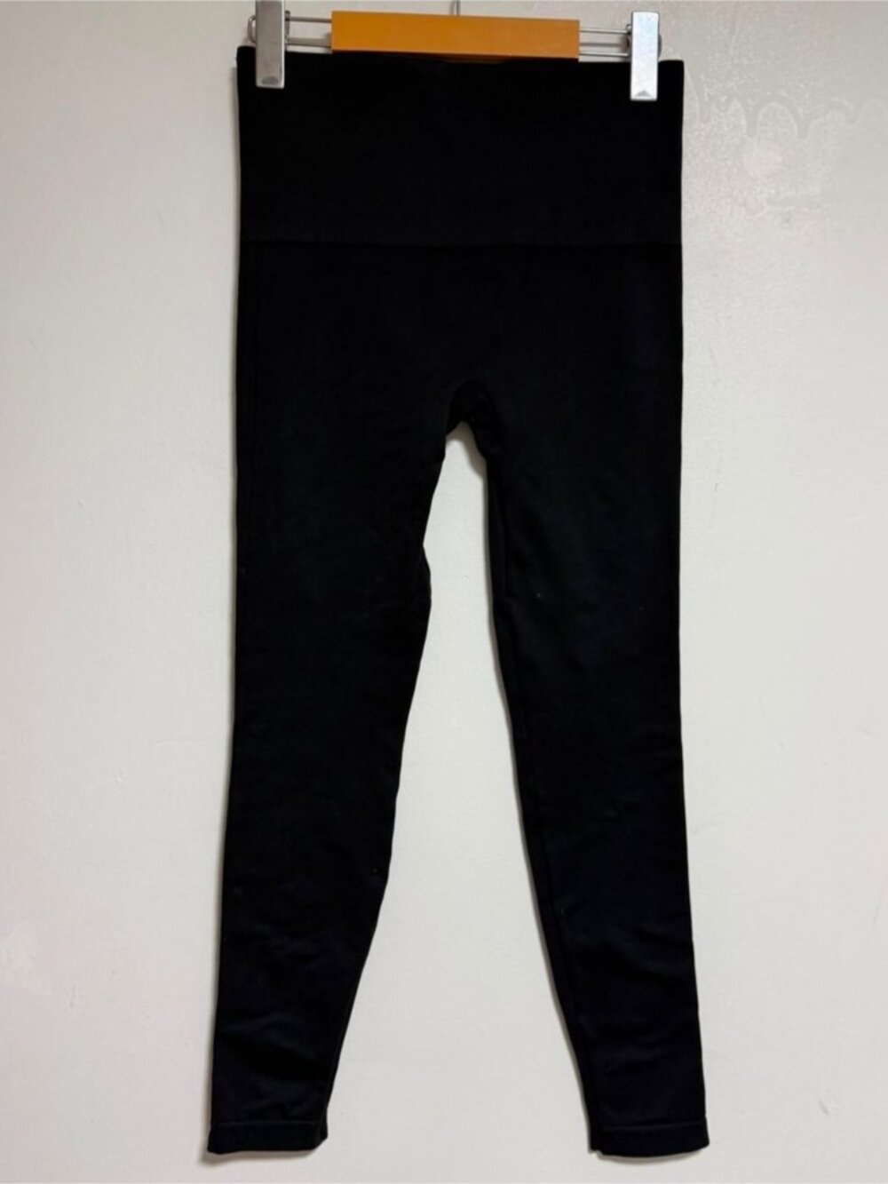 SPANX Black High Waisted Seamless Cotton Blend Leggings Women’s Medium - Picture 2 of 5